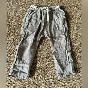 Zara gray linen blend pant 18-24 months
